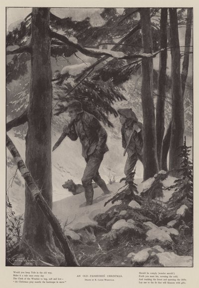 一个老式的圣诞节 作者 Richard Caton Woodville junior