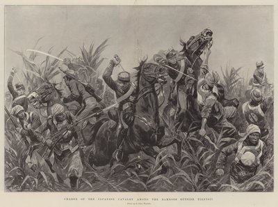 天津外的竹子中的日本骑兵冲锋 作者 Richard Caton Woodville junior