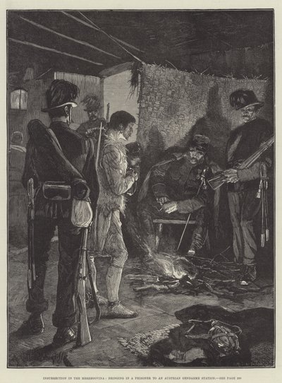 在黑塞哥维那起义，将囚犯带到奥地利宪兵站 作者 Richard Caton Woodville junior