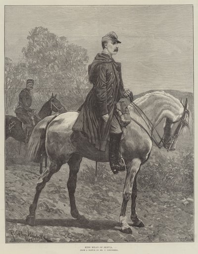 塞尔维亚国王米兰 作者 Richard Caton Woodville junior