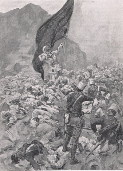 Omdurman：黑旗的最后一位持有者，1898年9月2日，英国陆地和海上战役的插图，1915年 作者 理查德·卡顿·伍德维尔初级