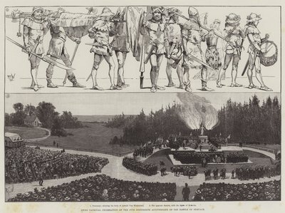 瑞士全国庆祝森帕赫战役五百周年 作者 Richard Caton Woodville junior