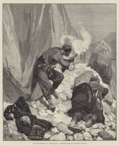 黑塞哥维那的起义，与奥地利前哨的冲突 作者 Richard Caton Woodville junior
