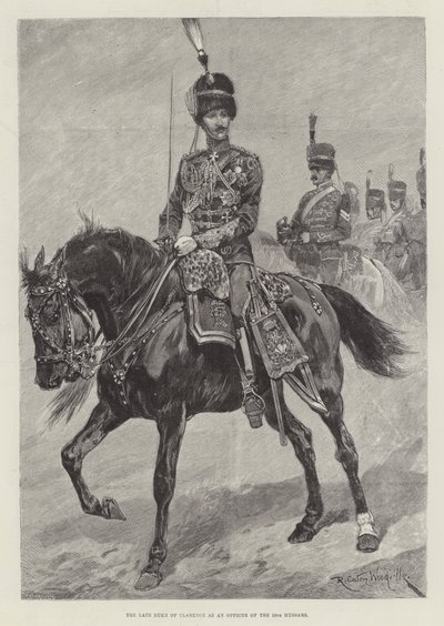 已故的克拉伦斯公爵作为第10次轻骑兵的军官 作者 Richard Caton Woodville junior