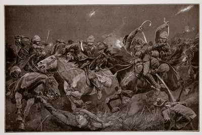 1900年11月7日在Lydenberg附近的19 Hu骑兵的夜间指控 作者 理查德·卡顿·伍德维尔初级