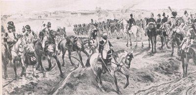 滑铁卢1815年6月18日：老卫兵，1915年英国陆地和海上战役的插图 作者 Richard Caton Woodville junior
