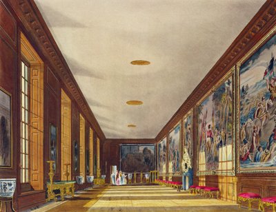 宴会厅，汉普顿宫，来自“皇家住宅的历史”，由Richard Reeve（1780年）雕刻，作者William Henry Pyne（1769-1843），1819年 作者 理查德·卡特莫尔