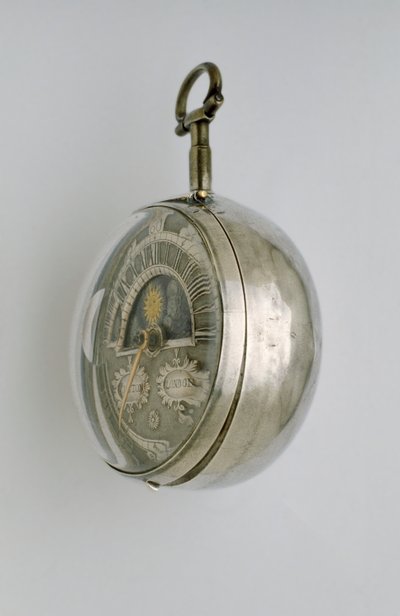 一对外壳边缘表的侧视图，c.1685（银色） 作者 理查德·科尔斯顿