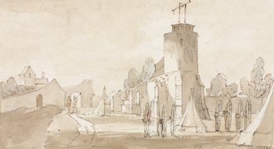 蒙特圣让，滑铁卢战役的村庄，布鲁塞尔南部，1815年 作者 理查德·柯尔特·霍尔