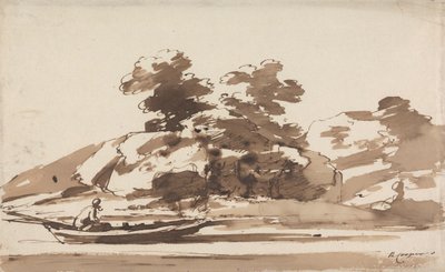 平底船中的船夫 作者 理查德·库珀（Richard Cooper）