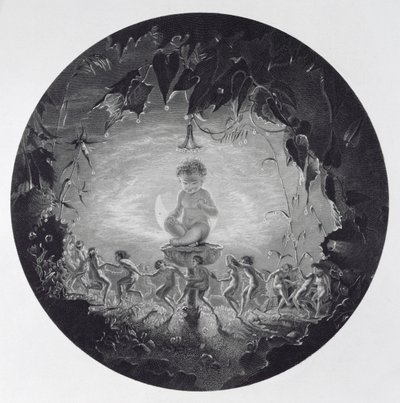 Puck and the Fairies，由William Home Lizars雕刻（1788-1859） 作者 理查德·达德