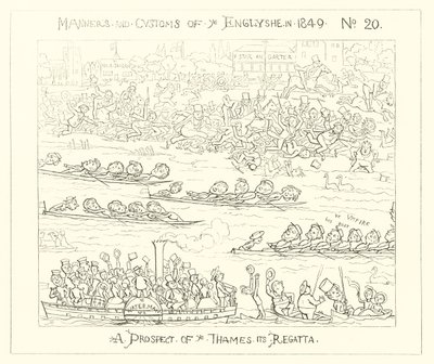 1849年，泰晤士河帆船赛的前景 作者 理查德·道尔