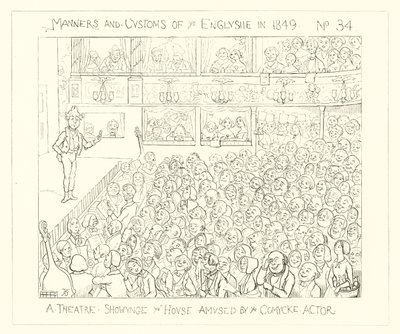 1849年，一个剧院展示了由喜剧演员逗乐的房子 作者 理查德·道尔