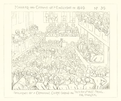 1849年，在一次有趣的谋杀案审判期间出庭 作者 理查德·道尔