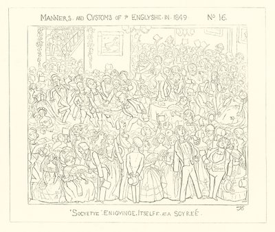 1849年，社会在Soiree享受自己 作者 理查德·道尔