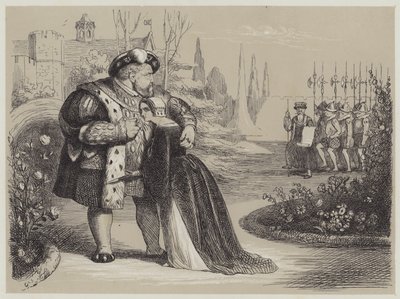 凯瑟琳帕尔生活中的关键时刻（aquatint） 作者 Richard Doyle