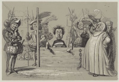 Perkin Warbeck读他的忏悔（aquatint） 作者 Richard Doyle