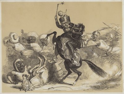 狮心王理查德和萨拉丁（aquatint） 作者 Richard Doyle