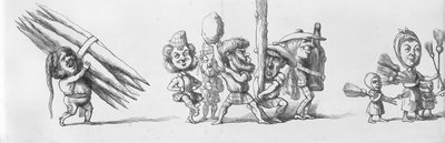 苏格兰和西班牙参观者参加1851年的大展 作者 理查德·道尔