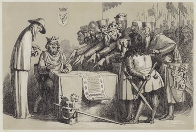 签署Magna Charta（aquatint） 作者 理查德·道尔