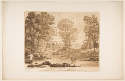 与丘比特和赛琪的风景，1776年。 作者 理查德·厄洛姆（Richard Earlom）