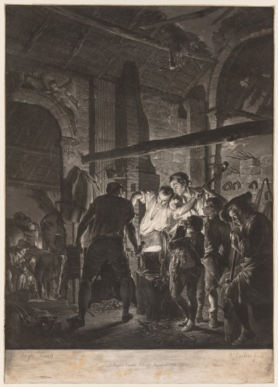 铁匠，1771年。 作者 理查德·厄洛姆（Richard Earlom）