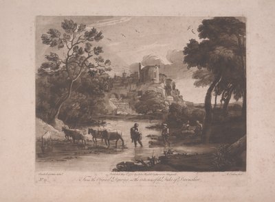 1775年出版的《蒂沃利日落美景》 作者 理查德·厄洛姆（Richard Earlom）