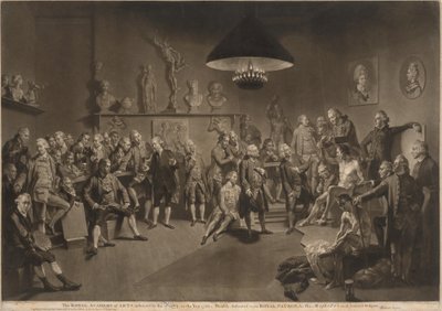 皇家艺术学院 作者 Richard Earlom，根据 Johann Zoffany