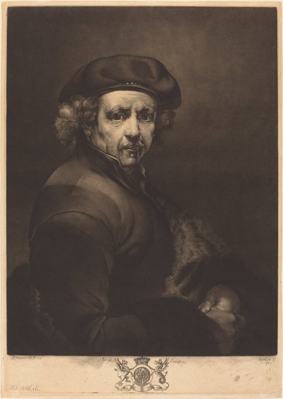 伦勃朗，自画像 作者 伦勃朗·范·莱恩 (Rembrandt van Rijn) 之后的理查德·厄洛姆