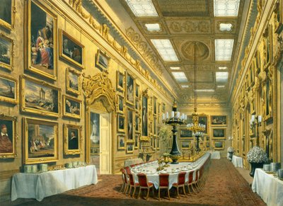 滑铁卢画廊，Apsley House，由理查德福特于1853年在&39;Apsley House and Walmer Castle&39;中复制 作者 理查德·福特