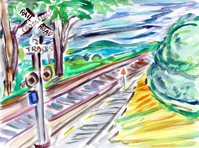 铁路交叉口，2020年 作者 理查德·福克斯
