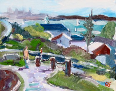 从Tiburon看旧金山湾，2020年 作者 理查德·福克斯