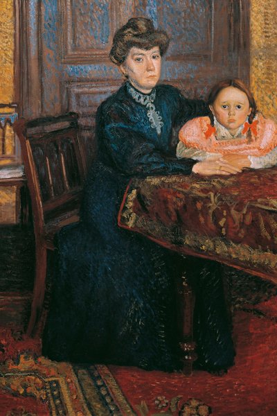 有孩子的女人马蒂尔德-舍恩伯格和女儿格特鲁德，1906年。 作者 理查德格斯特尔