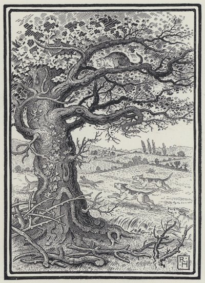 狐狸和猫（版画） 作者 理查德·海威