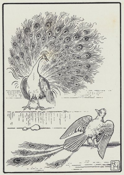 The Jay And The Peacock (engraving) 作者 理查德·海威