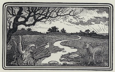 The Wolf And The Lamb (engraving) 作者 理查德·海威