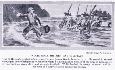沃尔夫带领他的士兵进攻。加拿大公元1759年，公元1950年 作者 理查德·亨利·布洛克