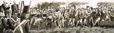 1797 年，拉格比（Rugby）发生学生骚乱，军队应召前往镇压。 作者 理查德·胡克