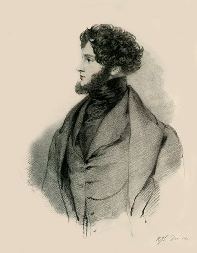 奥尔弗雷德（Count dOrsay），1833年。 作者 理查德·詹姆斯·莱恩