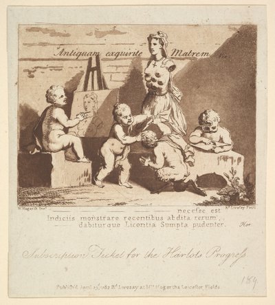 大自然偷窥的男孩们，1782年。 作者 理查德·利夫赛