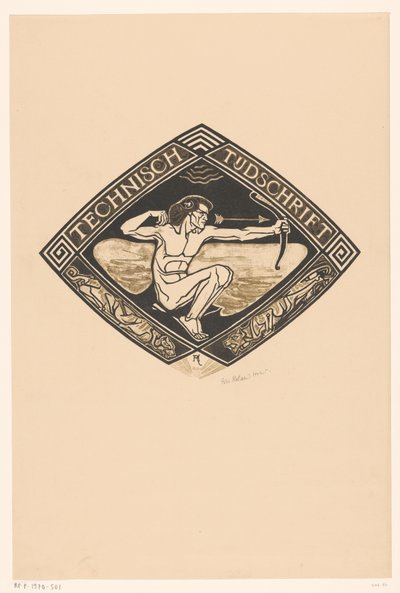 封面设计：技术杂志》，1914 年 作者 理查德·尼古拉斯·罗兰·霍尔斯特（有艺术家签名）
