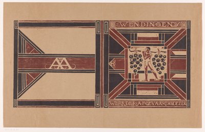 封面设计：文丁根，1921 年 代表成员的工作（对象名称） 作者 理查德·尼古拉斯·罗兰·霍尔斯特（有艺术家签名）