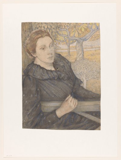 Henriette van der Schalk 在诺德魏克的花园中 作者 理查德·尼古拉斯·罗兰·霍尔斯特