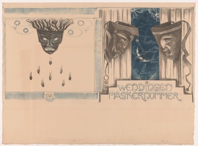 封面设计扭曲》，《面具》，1920 年 作者 理查德·尼古拉斯·罗兰·霍尔斯特