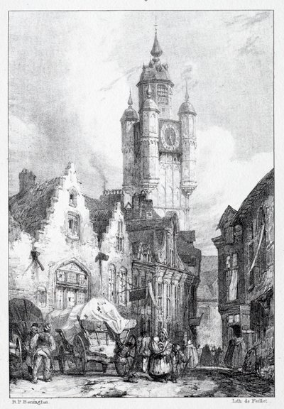 伯格斯：集市大厦，1824年。 作者 理查德·帕克斯·博宁顿