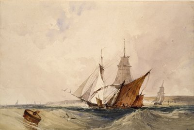肯特海岸的航运，约1820年代 作者 理查德·帕克斯·博宁顿