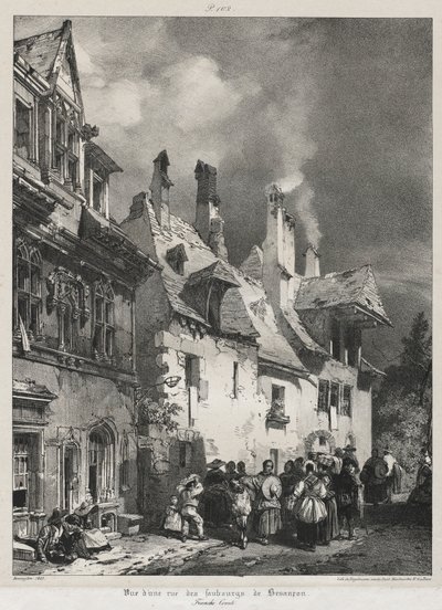 1825年，法国古代风景如画的浪漫之旅，弗朗什·孔泰... 作者 理查德·帕克斯·博宁顿
