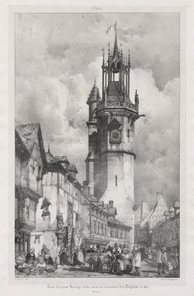 如诗如画的浪漫古法之旅，诺曼底：埃夫勒格罗斯-霍洛格之旅（Tour du Gros-Horloge, Evreux 作者 理查德·帕克斯·博宁顿