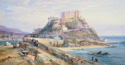 Mount Orgueil城堡，Gorey，泽西岛，1876年 作者 理查德·普里恩·利奇
