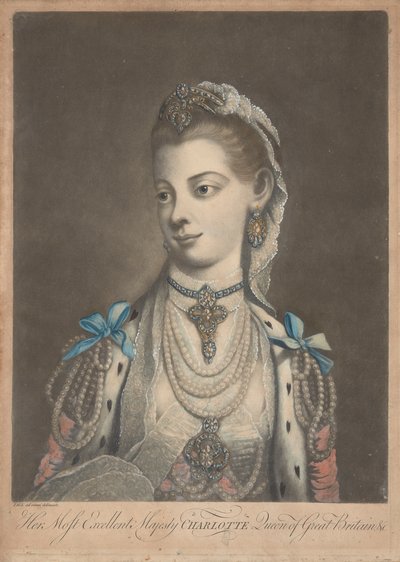 夏洛特女王，c.1762（印刷版） 作者 理查德·珀塞尔（Richard Purcell）